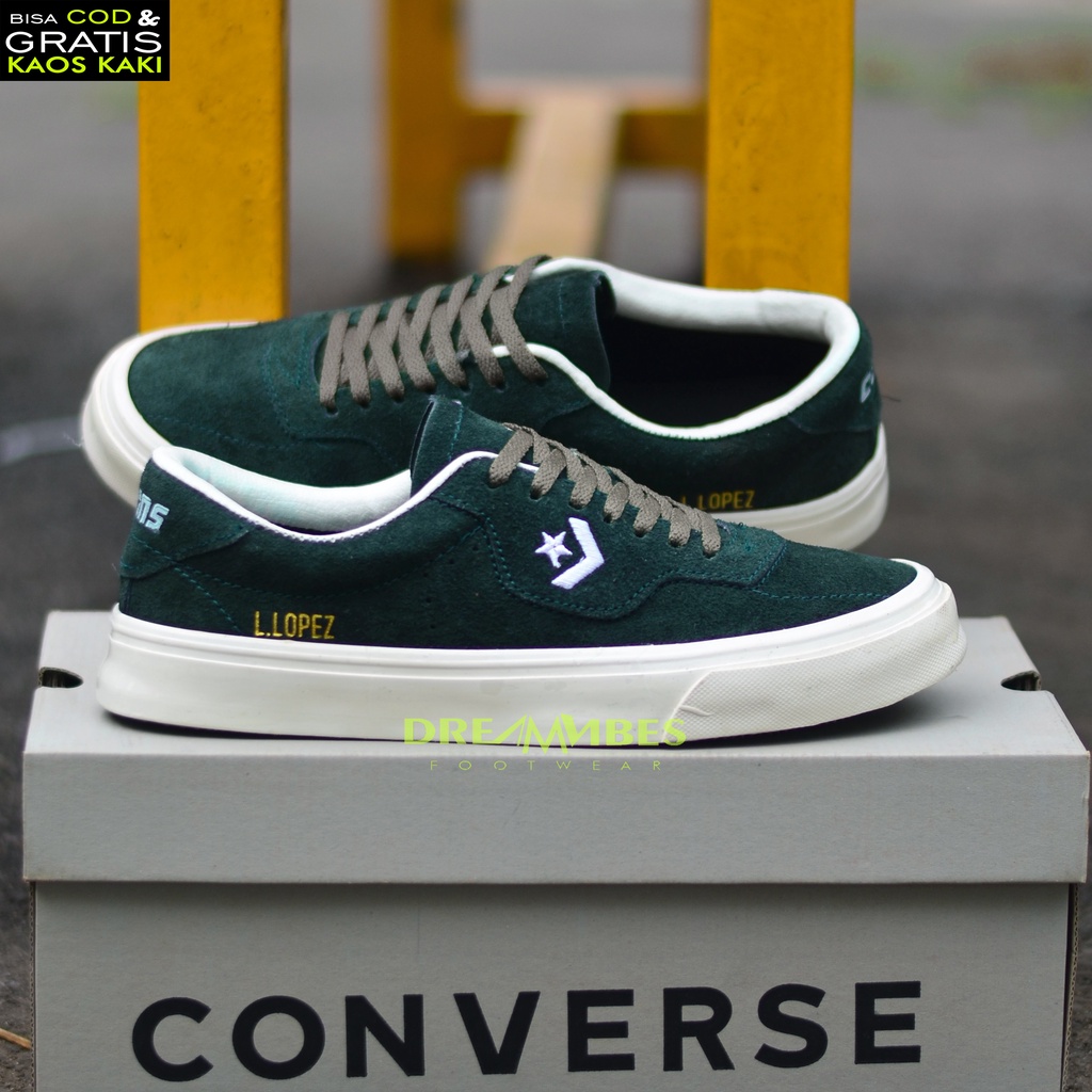 SEPATU CONVERSE CONS LOUIE LOPEZ OX CLASSIC PRO SKATEBOARDING BMX SNEAKERS BLACK WHITE NEW 2019-6