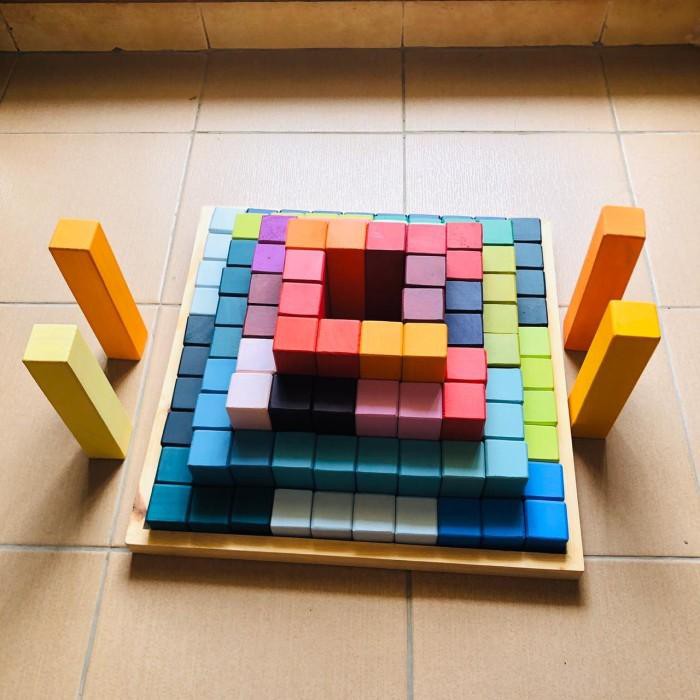 

#lbs# Large Stepped Pyramid / LSP in Classic Colour by Asa Montessori - Extra Buble Berkualitas