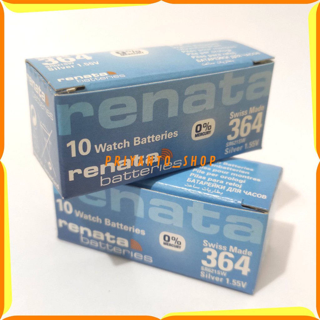 BATRE RENATA SR621SW SR621 SR 621 SW 364 BATTERY BATERAI ORIGINAL