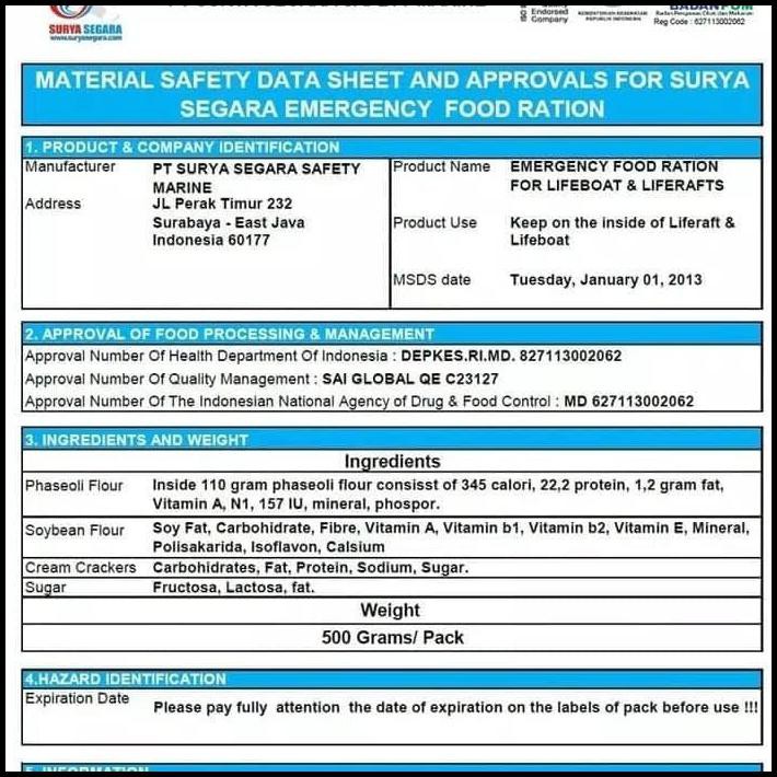 

SUPER PREMIUM BISKUIT SURVIVAL | INDONESIA MEALS READY TO EAT | MRE | EMERGENCY FOOD OK