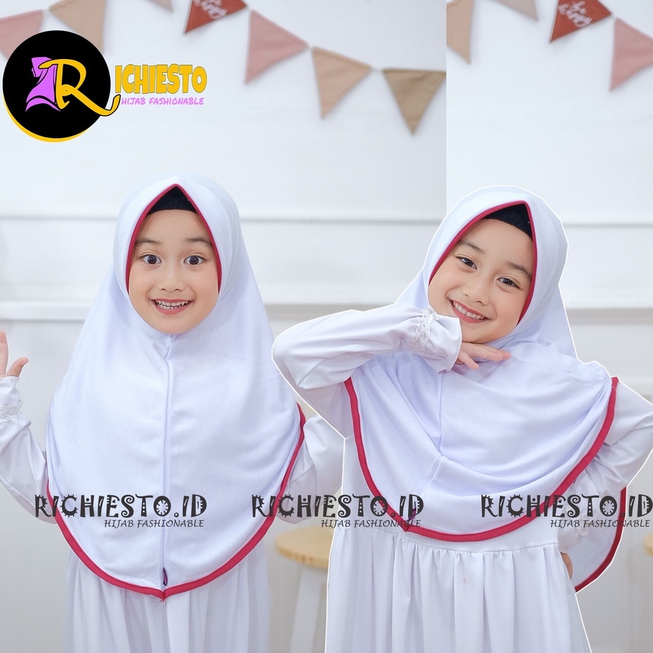 Jilbab Anak Sekolah SERUT PINGUIN 6-10 Tahun Hijab Anak Sekolah SD Kerudung Anak Perempuan Terbaru