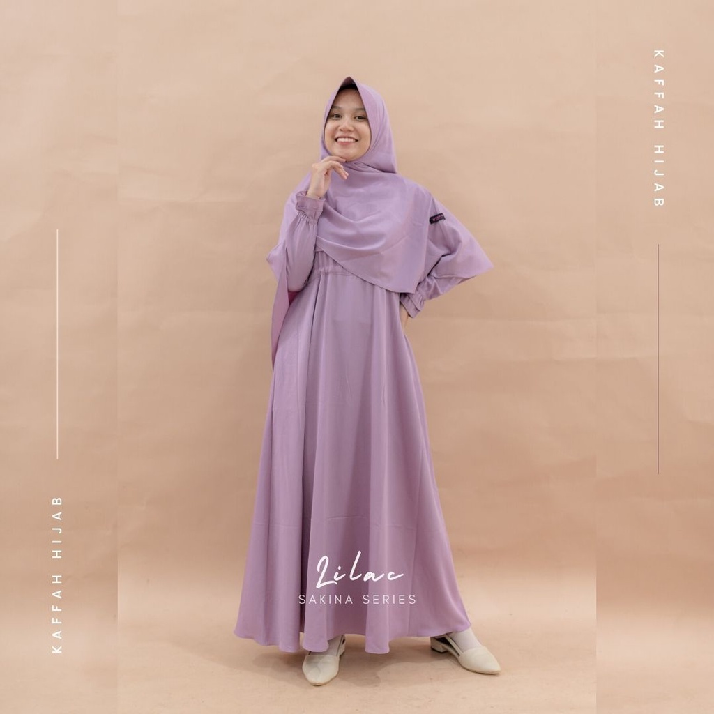 Kaffah Hijab | Set Gamis Jilbab Syari | Sakina Lilac