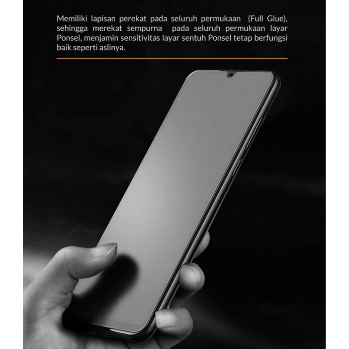 Matte Glass 9H Full Layar Redmi Note 7 Pro Note 7 Note 8 Note 8 Pro Note 9 Note 9S Note 9 Pro Note 10 Note 10 Pro Tempered Glass Anti Minyak Anti Gores Kaca Full Layar