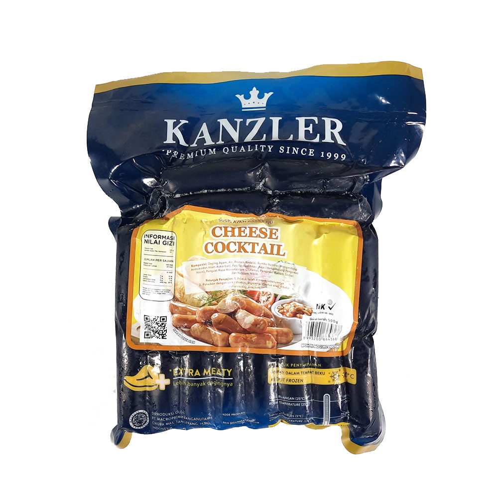 

Kanzler Cheese Cocktail Sosis Ayam Keju @500 gr
