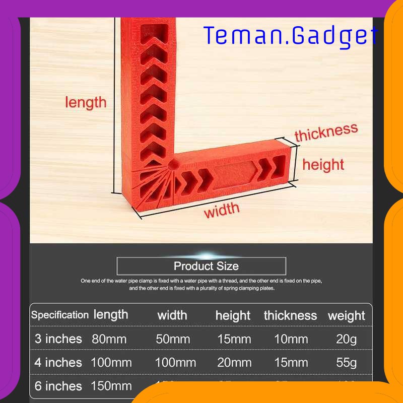 TG-DE221 Centechia Corner Clamp Penjepit Sudut Kayu Angle 90Derajat 6Inch JDH99