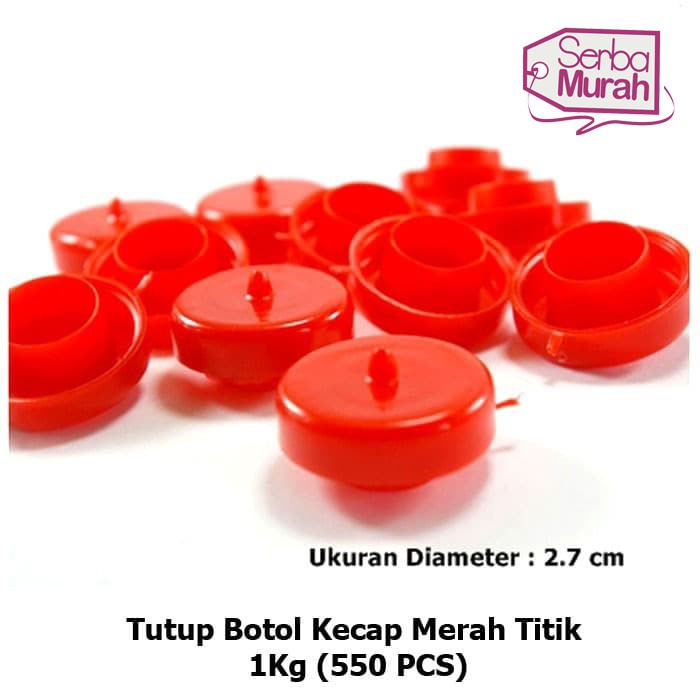 Tutup Botol Kecap dan Limun Titik Merah Bahan Plastik 1Kg isi 550pcs