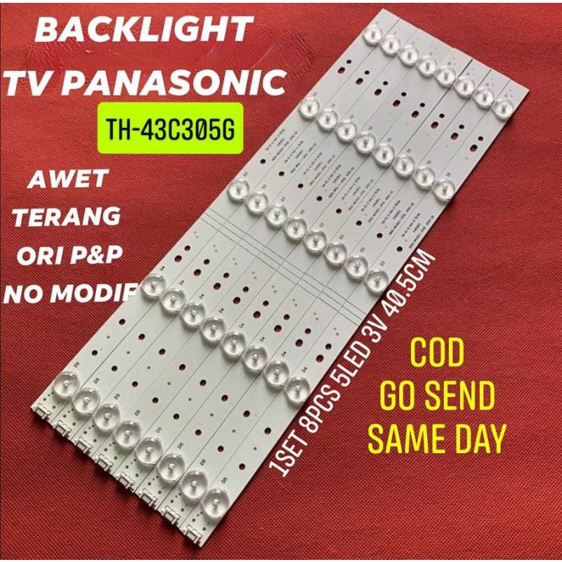 LAMPU LED BL BACKLIGT TV PANASONIC TH-43C305G 43C305 43C305G