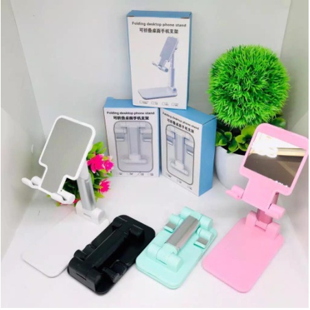 Folding Desktop Phone Stand HD38 Holder Dudukan HP dan Tablet