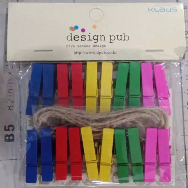 Wooden Clip Set / Jepit Foto / Jepit Polaroid / Jepit Tumblr / Jepit kayu / Jepitan foto / tumblr