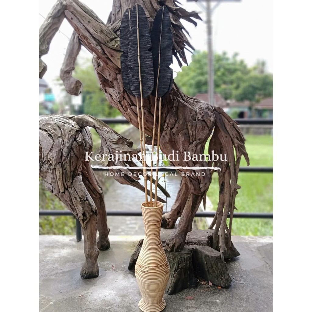 DAUN PISANG HITAM KECIL DEKORASI RUMAH BUNGA KERING TERMURAH