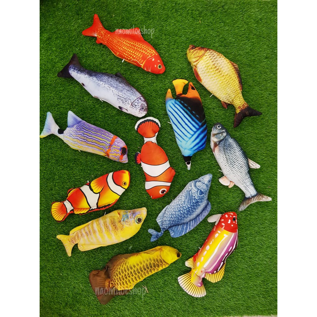 Mainan Anak / lkan Goyang Tiktok Mainan Simulasi ikan joget ikan Loncat Elektrik mainan kucing-3