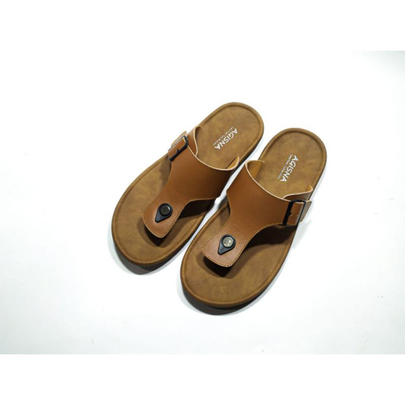 (Bisa cod) sandal kulit pria asli garut model capit gesfer