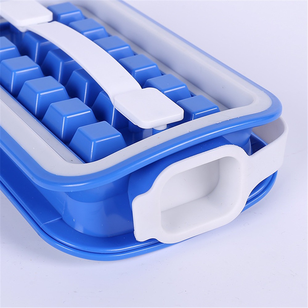 【COD Tangding】36 Ice Folding Ice Tray Home Made Curling Storage Box Ice Mold Food Grade Storage Box