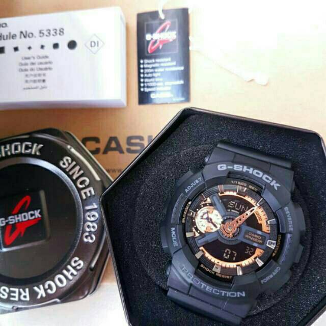 Grosir Jam Tangan Cowok Pria Casio G-Shock GA 110 Black Rosegold ORI BM OEM THAILAND