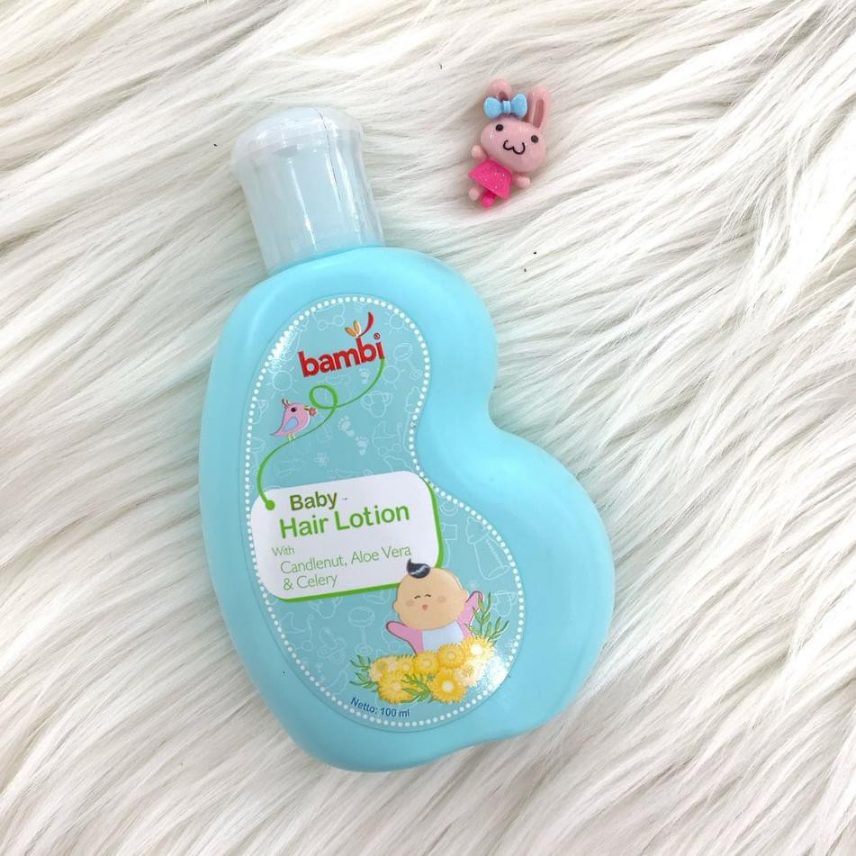 BAMBI Baby Hair Lotion 100ml | Vitamin Minyak Rambut Bayi (Tersedia varian aroma)