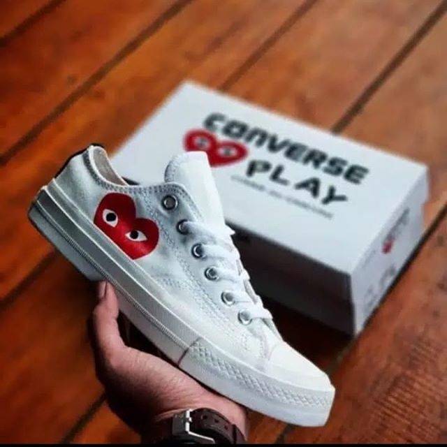SEPATU CONVERSE GRADE ORIGINAL CDG PLAY WHITE LOW