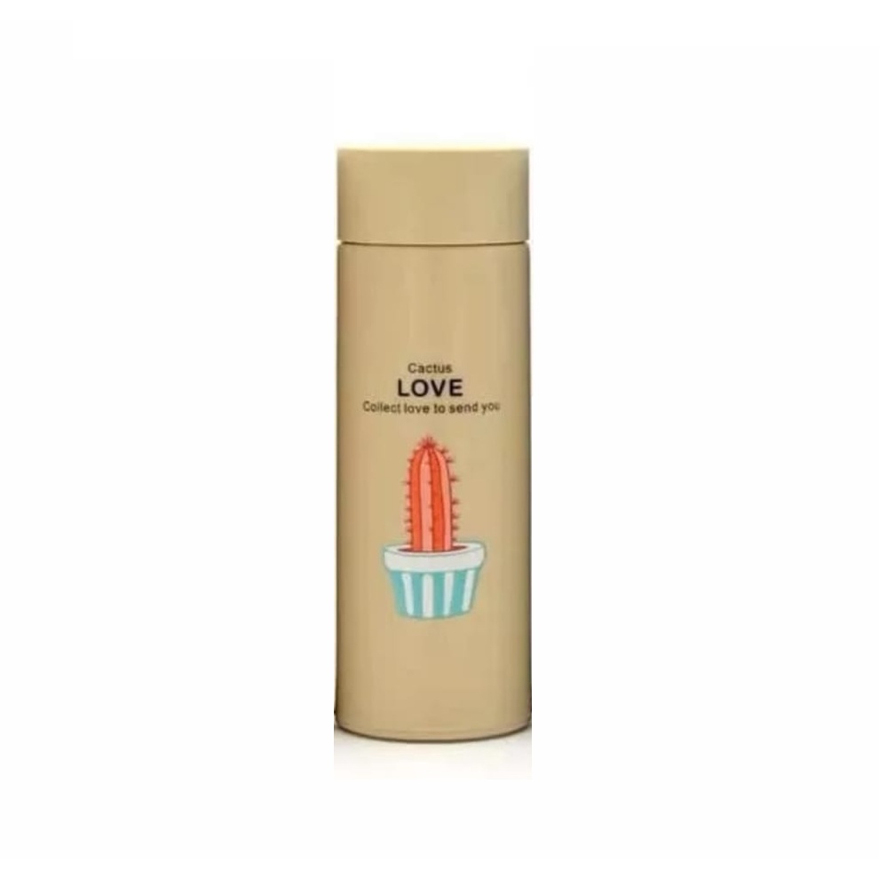 Botol Minum Kaca 450ml Motif Kaktus Unik Warna Warni / Tempat Minuman Bahan Kaca Aesthetic Cover Plastik / Thermos Tumbler Air 450 ml Murah Mini Karakter Lucu Unik Lucu Unik Korea Cantik Free BPA Tahan Panas