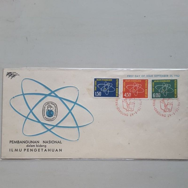 

Perangko SHP Pembangunan Nasional ilmu pengetahuan 1962 FDC 1 sampul