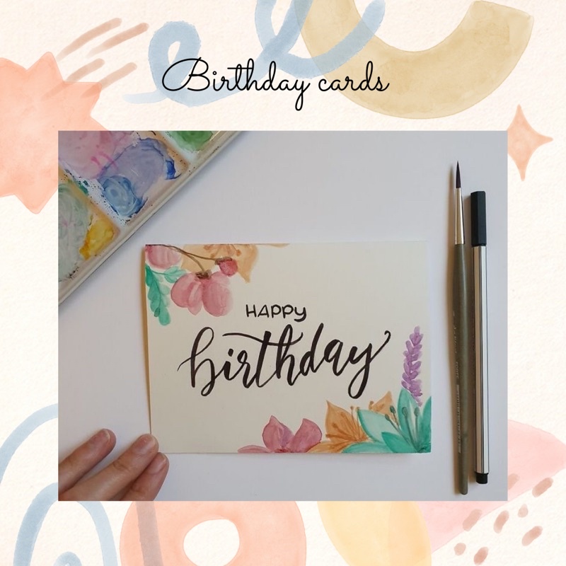 

Birthday Card Handmade watercolors murah lunch box korean cake