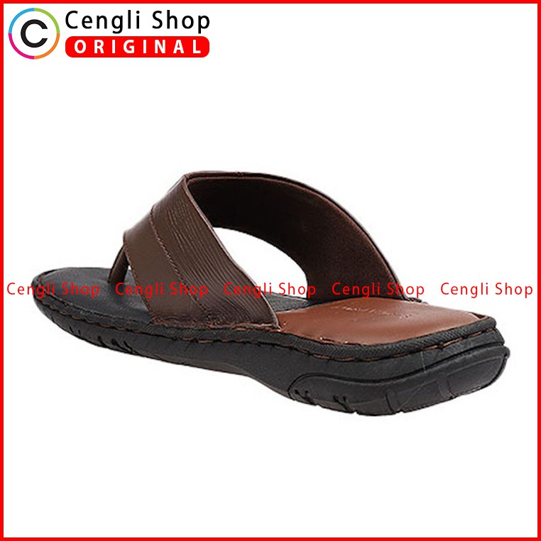 PLAYBOY SANDAL JEPIT KULIT CASUAL PRIA ORIGINAL TERBARU COKLAT PLB4