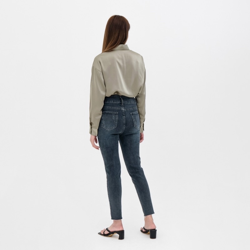 VIERLIN - Jeans 2039 - HIGHWAIST SKINNY JEANS STRECHT MELAR