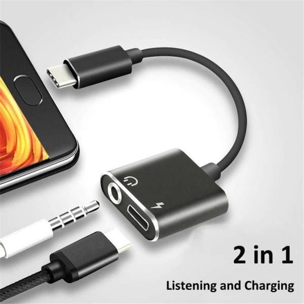 Splitter USB Type-C Audio Charging