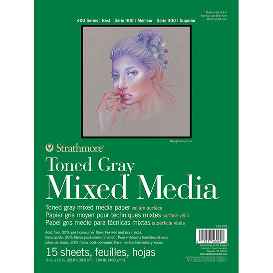 

Strathmore - Toned Grey Mixed Media Paper Pad 400 series