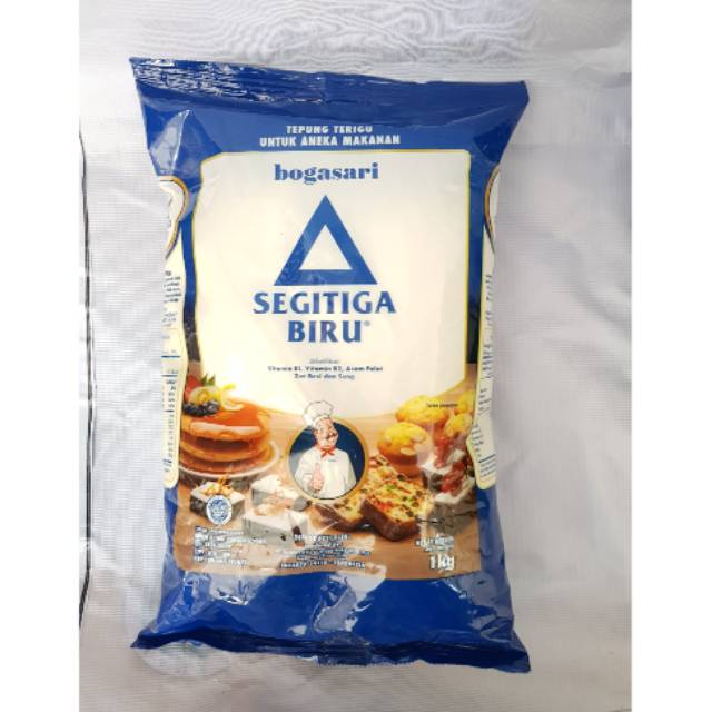 

tepung terigu premium kunci biru, segitiga biru dan cakra 1kg