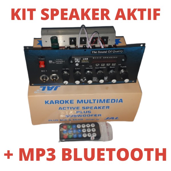 KIT SPEAKER AKTIF + MP3 BLUETOOTH PLUS MIC ECHO SUBWOOFER AKTIP BLUETOOT BLUETUT MESIN MODUL DRIVER