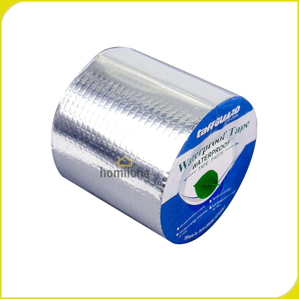 Lakban Aluminium Foil Butyl Super Adhesive Duct Tape Waterproof 5 cm x 5 m - TaffGUARD KYTO LS549 - Silver