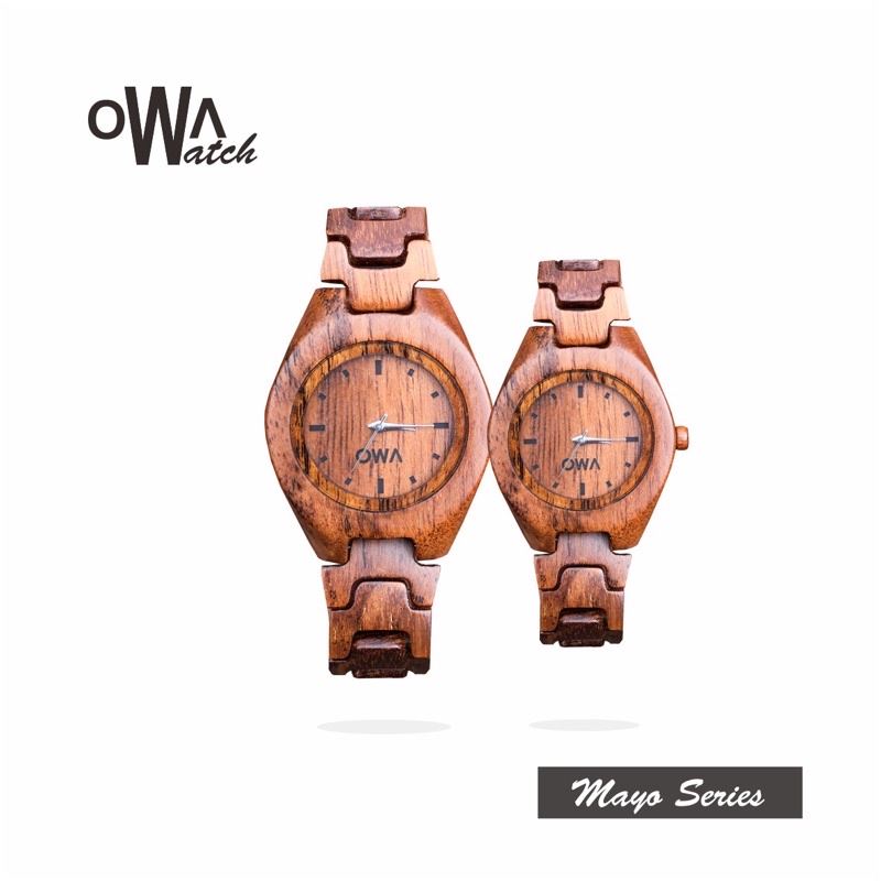 owa mayo -  jam tangan kayu couple - jam tangan kayu wanita - jam tangan pria - jam tangan wanita - 