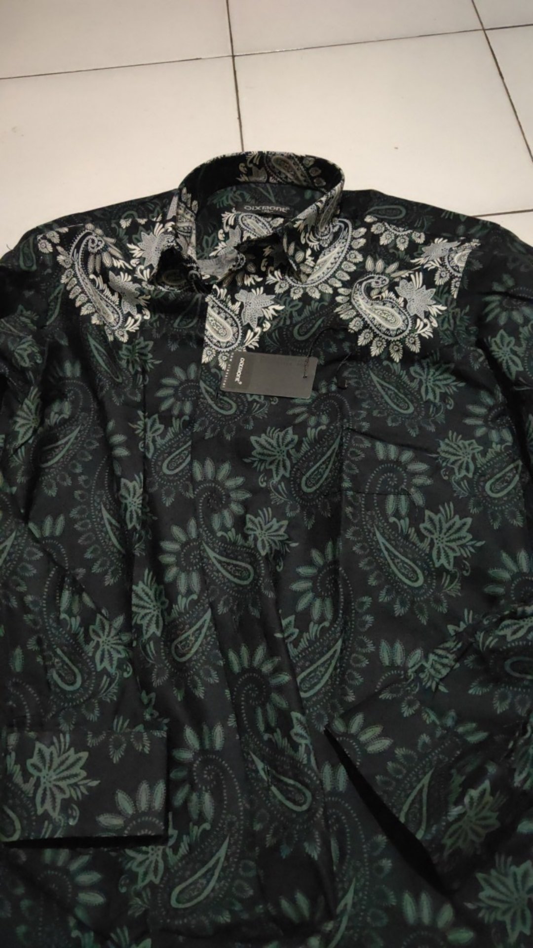 Kemeja Batik Pria Lengan Panjang Bl28 Katun Motif Modern Dixmont Semi Slimfit Premium