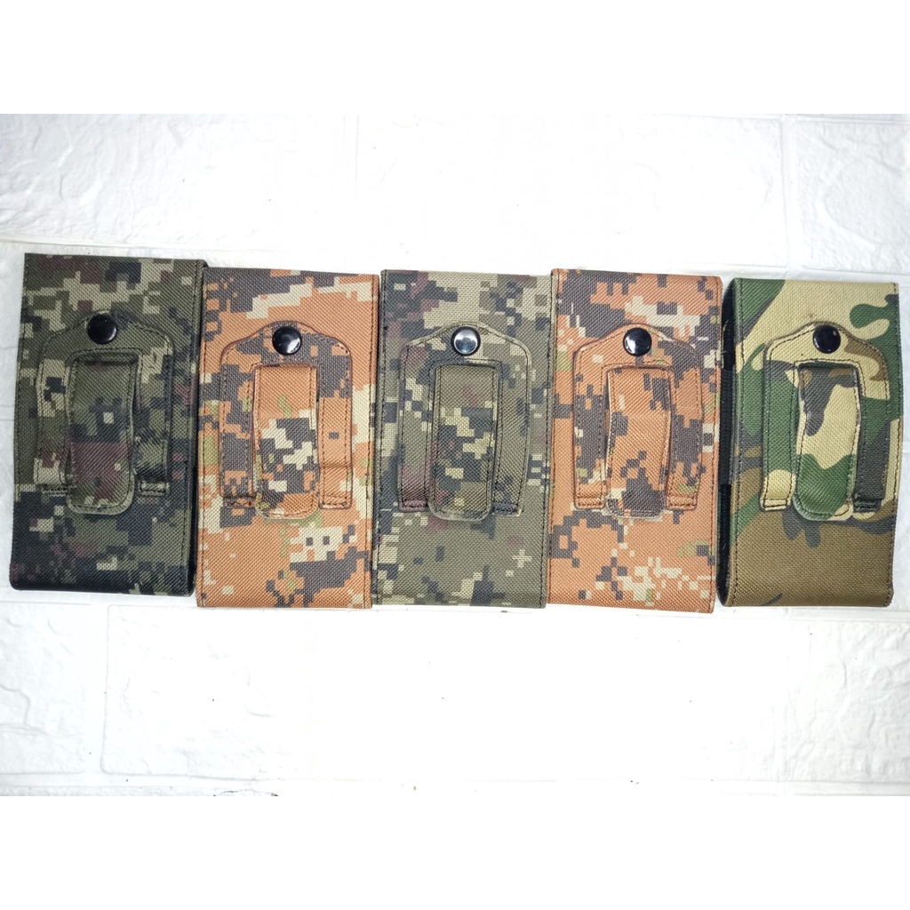 Case hp dompet motif army/ sarung hp army 4.5 inch