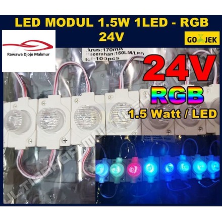 Modul 1.5W 24V RGB Modul Led 1 Mata 24 Volt RGB 100 Pcs