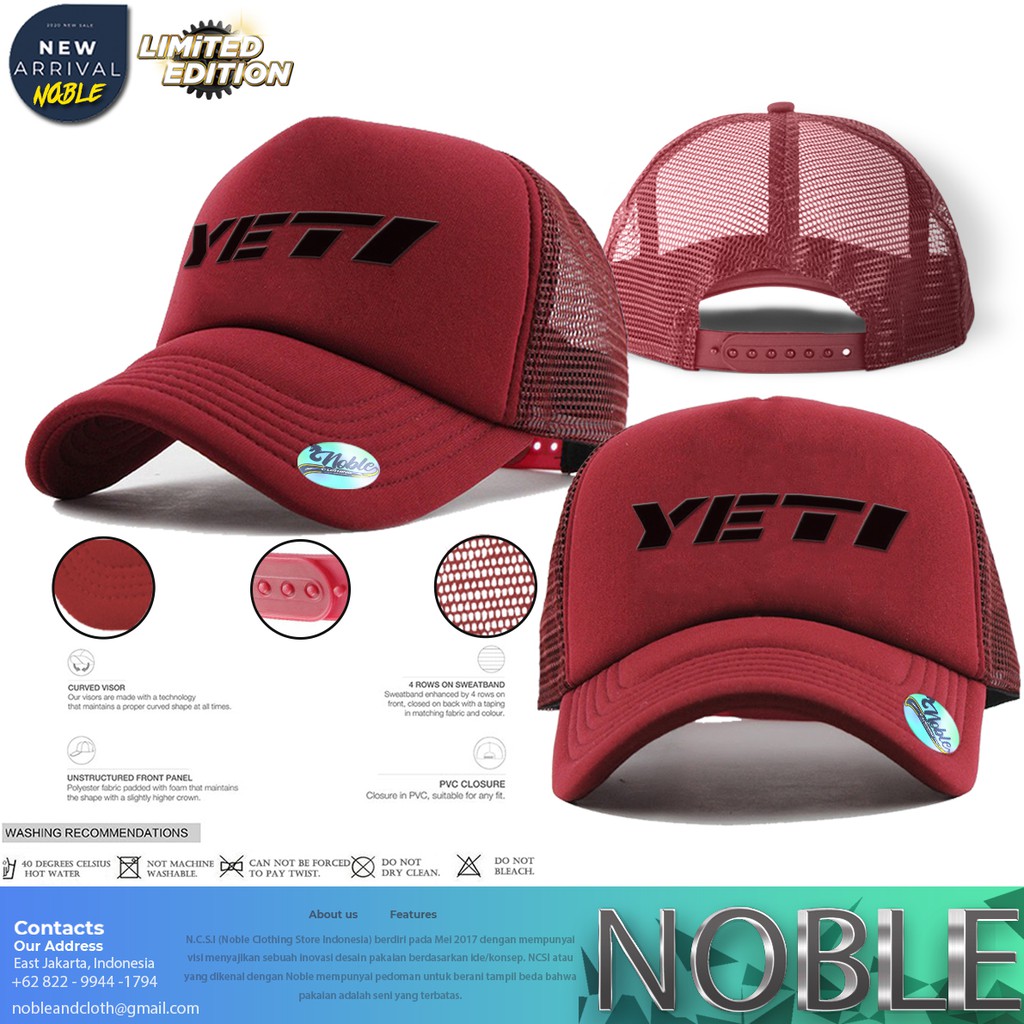 TOPI JARING TRUCKER HAT DISTRO YETI SEPEDA LIPAT FOLDING BIKE SEPEDA GUNUNG MTB SEPEDA BIKE - NOBLE