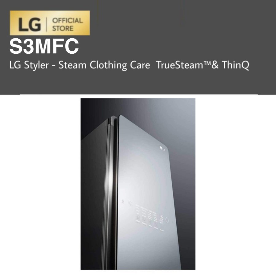 LG S3MFC Styler - Steam Clothing Care TrueSteam ThinQ WiFi