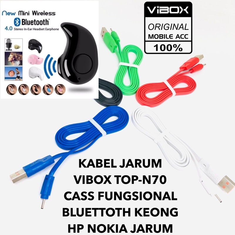 vibox kabel charger jarum bluetooth keong mini kabel cass nokia TOP-N70 N95 high speed