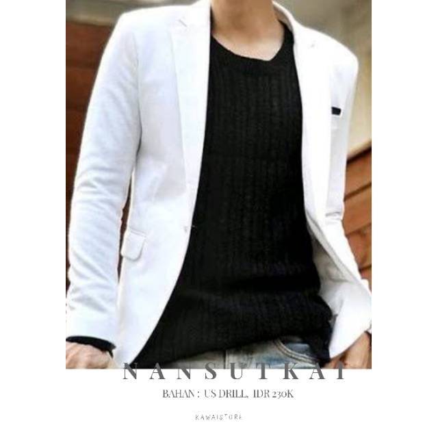Blazer Nansutkai - Jas putih - Jas pengantin - Jas Nikah Jas Pria