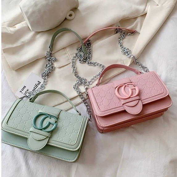 RYX - Granty Emboss Tas Selempang Pastel Casual - Ori Import