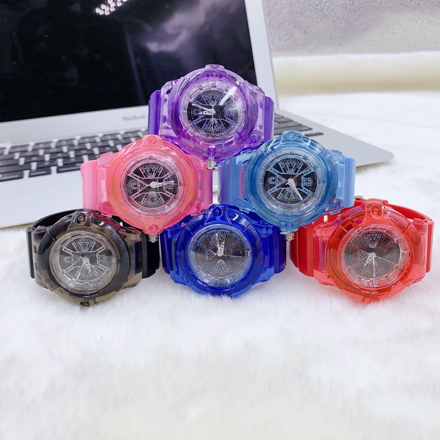 JAM TANGAN HARGA SPESIAL JAM TANGAN JELLY ANGKA RUBBER TRANSPARANT TRANSPARAN BENING KARETMURAH W26