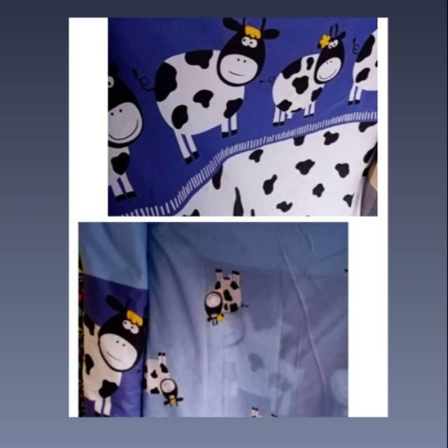 Bahan meteran Sprei Motif sapi  moo cow limited 