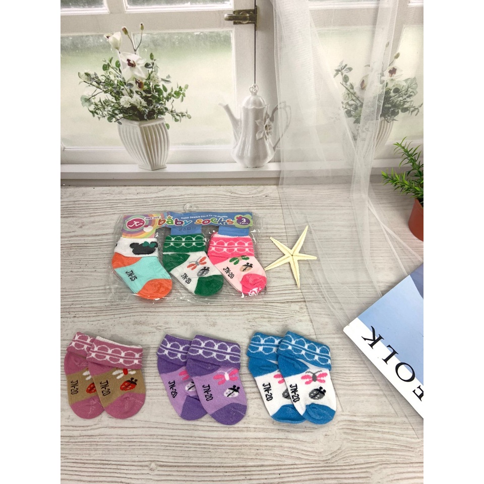 KAOS KAKI ANAK BAYI BABY POLOS UNTUK 0-6 BULAN