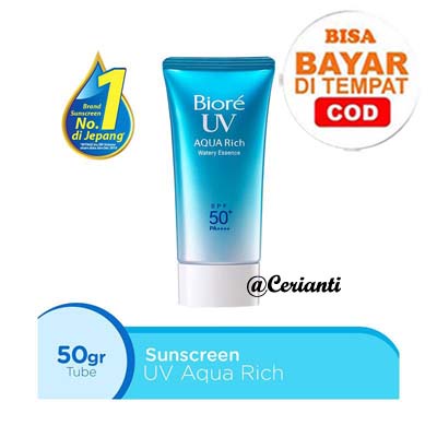 Biore UV Aqua Rich Watery Essence SPF50 50 gr - Sunscreen - Sunscreen_Cerianti