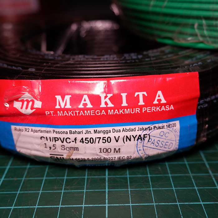 kabel makita nyaf 1x1,5mm 1.5mm tembaga murni 100meter