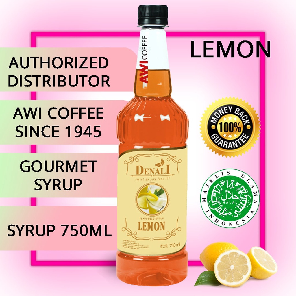 

Awi Segar Harum I Syrup Lemon 750ml I denali I coffee | Flavored