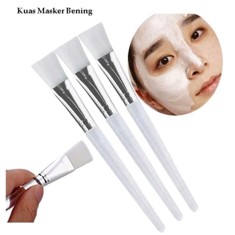 Kuas Masker Wajah / Kuas Masker Bening / Kuas Bulu Halus / Kuas Bulu Lembut / Kuas Putih / Kuas Make Up / Kuas Wajah / Kuas Muka / Kuas Untuk Oles Masker Wajah / Kuas Untuk Aplikasi Masker Wajah / Kuas Bening / Kuas Mini / Kuas Kecil / Kuas Untuk Masker