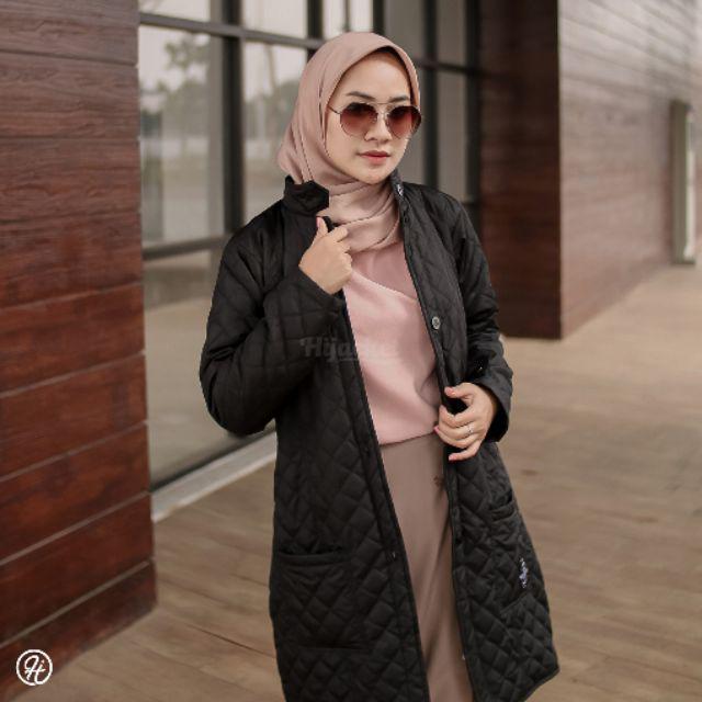 ⭐BUY 1 GET 2 GIFT⭐ HIJACKET® ORIGINAL BELVA JAKET MUSLIMAH FITROP-BLACK