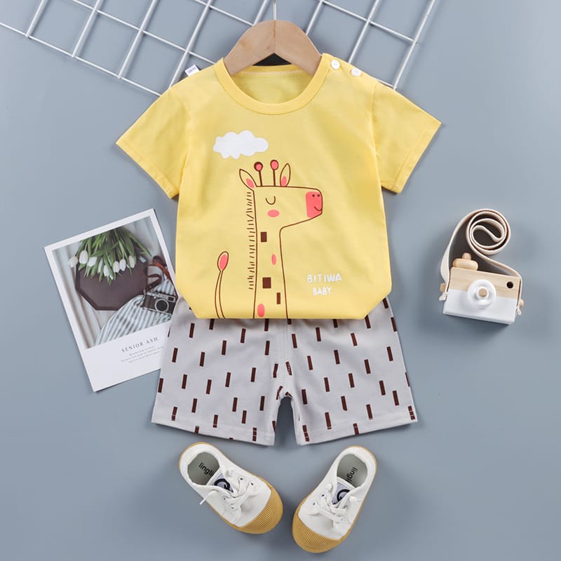 Pakaian Bayi Playset Baju Bayi Setelan Import LENGAN PENDEK Termurah