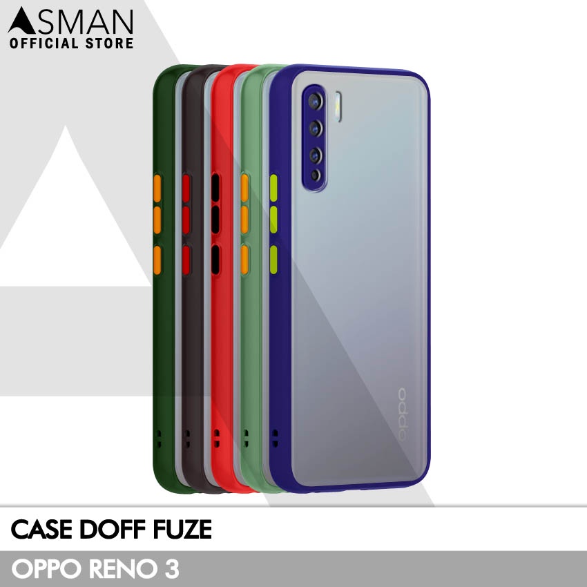 Asman Case Oppo Reno 3 Doff Fuze Premium Shield Protector