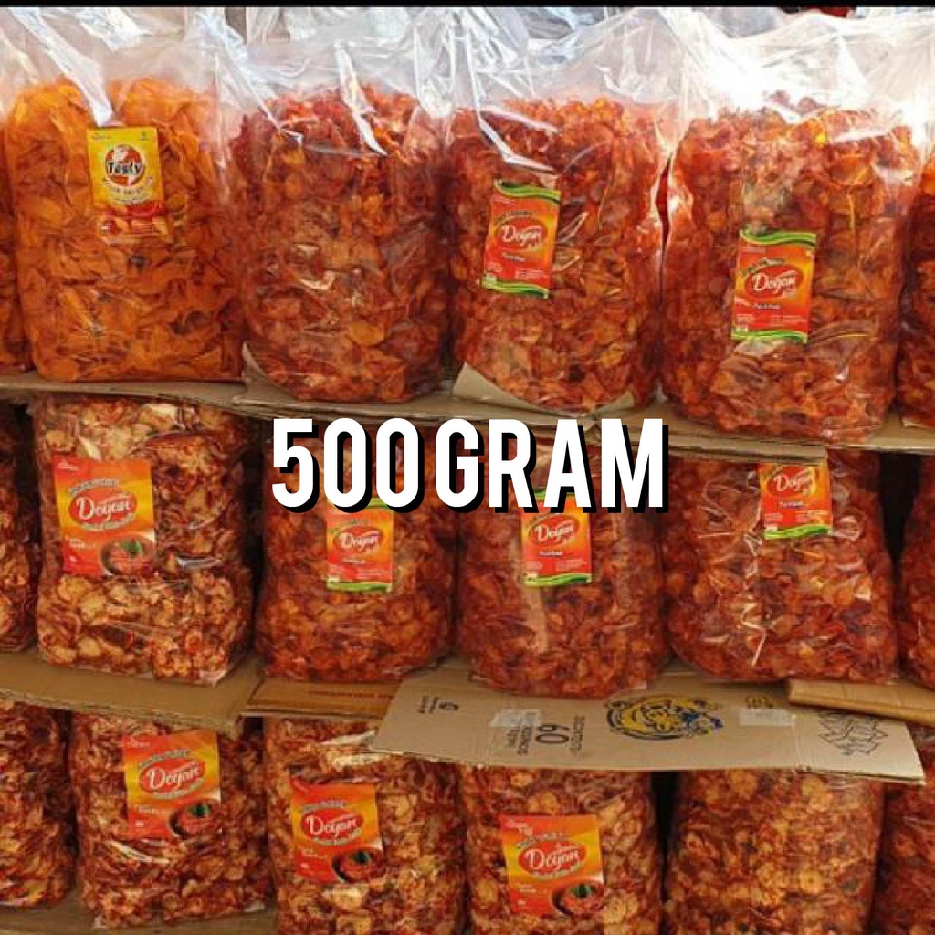 

GROSIR TERMURAH Keripik kripik Singkong Balado sanjay pedas manis 500g padang malang jawa enak murah